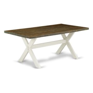 1 WOOD DINING TABLE AND DINING TABLE BENCH