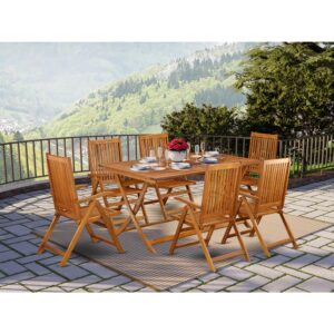 EAST WEST FURNITURE - AECN7C5NA- 7 PIECE OUTDOOR SET