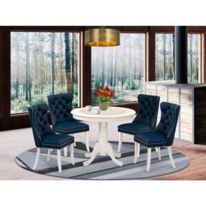 EST WEST FURNITURE - ANDA5-LWH-29 - 5-PIECE MODERN DINING TABLE SET