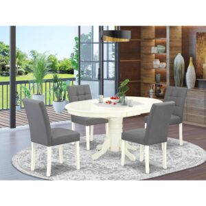 EAST WEST FURNITURE - AVAS5-LWH-41 - 5-PIECE DINING TABLE SET