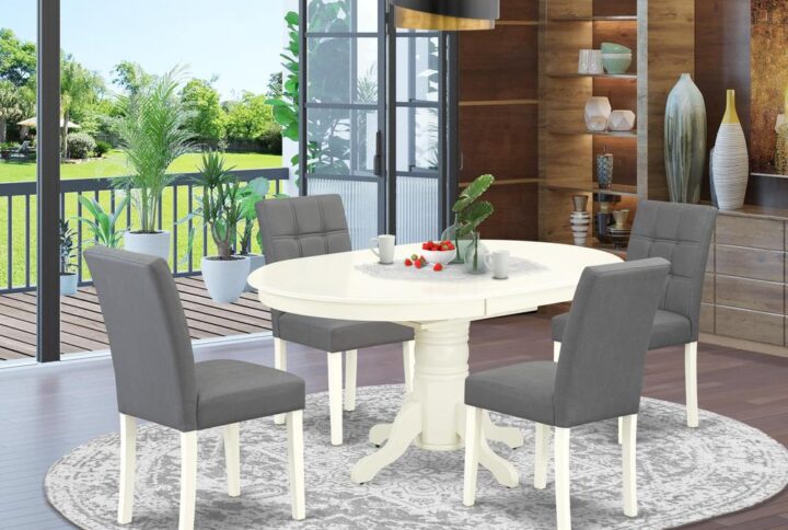 EAST WEST FURNITURE - AVAS5-LWH-41 - 5-PIECE DINING TABLE SET