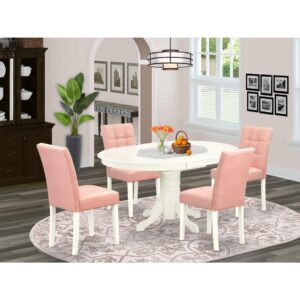 EAST WEST FURNITURE - AVAS5-LWH-42 - 5-PIECE MODERN DINING TABLE SET