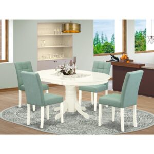 EAST WEST FURNITURE - AVAS5-LWH-43 - 5-PIECE DINING ROOM TABLE SET