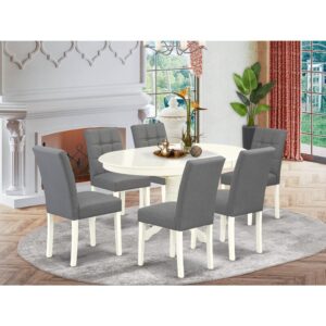 EAST WEST FURNITURE - AVAS7-LWH-41 - 7-PIECE KITCHEN TABLE SET
