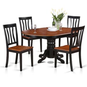 The natural colors of Black & Cherry dinette set coordinate with a number of styles and preferences. By having a softly rounded side