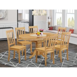 the dining tables top can bring a gentle environment to kitchen. The oval table accommodates a minimum of 6 kitchen chairs