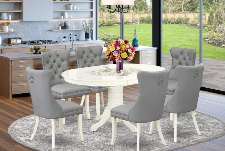 Enhance your dining space with This exquisite 7-piece dining room set