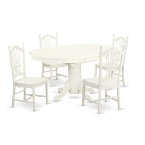 Your room's decor could use a new and polished look with this modern 5 Piece Dining Set. Coming to you in a simple Linen White color