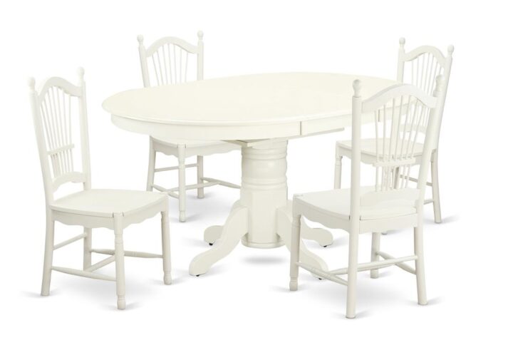 Your room's decor could use a new and polished look with this modern 5 Piece Dining Set. Coming to you in a simple Linen White color