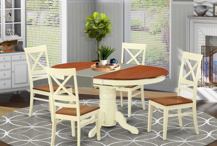 Seeking a comfortable seating for family dinners or cozy dinner parties with a couple of friends? This specific elegant dining room set created from rubber wood can help you produce a pleasant atmosphere for you and your company. The set combines a kitchen dinette table and a set of individual kitchen chairs. In terms of seating capacity it will come in two variations as a 4 and 6 seater. Ideal to place in a dining area or kitchen area. Like all our products the set is manufactured entirely from rubber wood