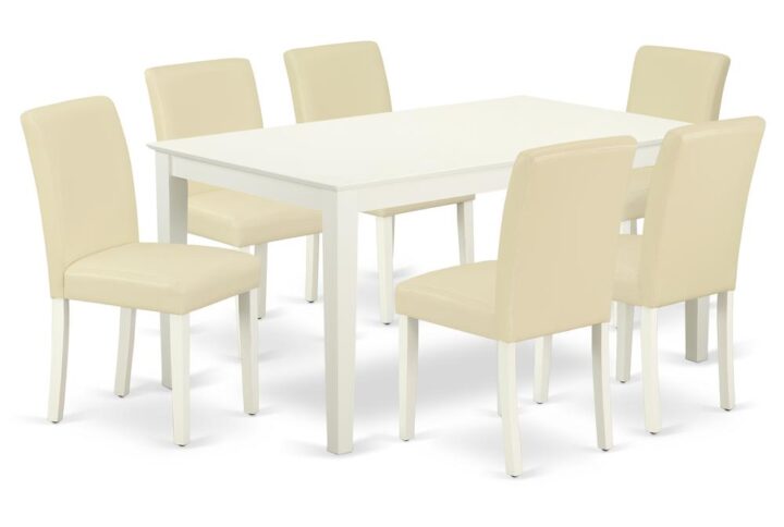 The CAAB7-LWH-64 dining set provides a distinctive