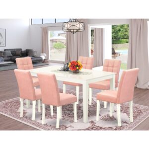 EAST WEST FURNITURE - CAAS7-LWH-42 - 7-PIECE KITCHEN TABLE SET