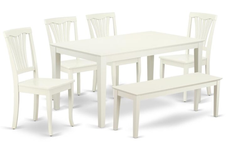 The CAAV6-LWH-W dining set provides a distinct