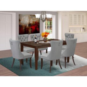 EAST WEST FURNITURE - CADA7-MAH-27 -7-PIECE KITCHEN DINING TABLE SET
