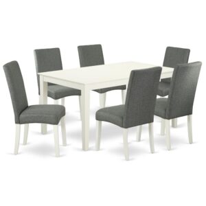 The CADR7-LWH-07 dining set provides a distinctive