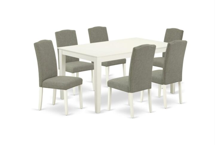 The CAEN7-LWH-06 dining set provides a distinctive