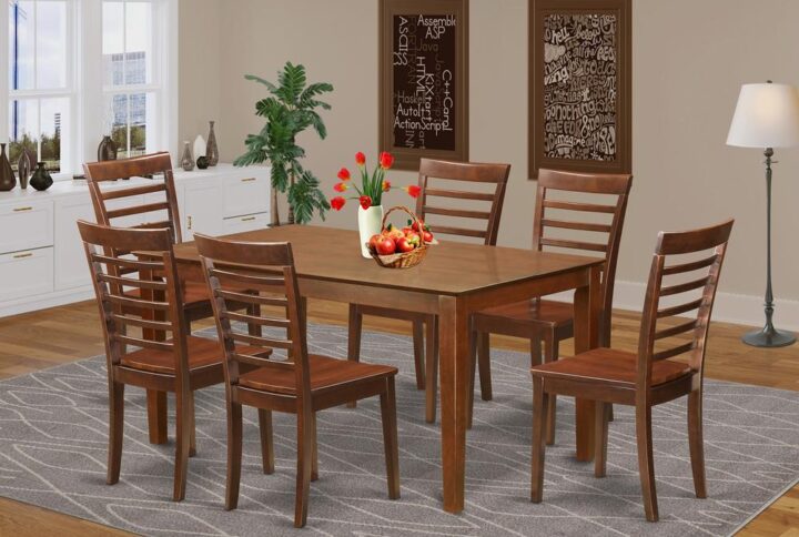 Dining table set can provide your kitchen innovative sophistication with a tasteful as well as smart aesthetic style. This amazing Capri dinette table along with dining room chair provides a wood top for a sophisticated