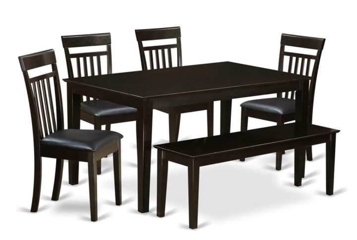 Capri sets offer you your dining area innovative sophistication with an elegant and smart artistic design. This specific Capri dining table and cushioned dining room chairs features a refined
