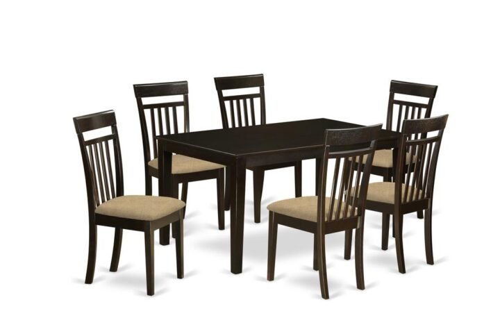 This kitchen table and kitchen chairs presents sharp