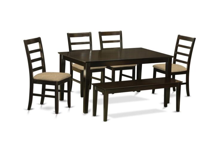 This kitchen table and kitchen dining chairs presents crisp