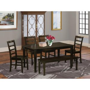 This particular dining room table and dining chairs provides distinct