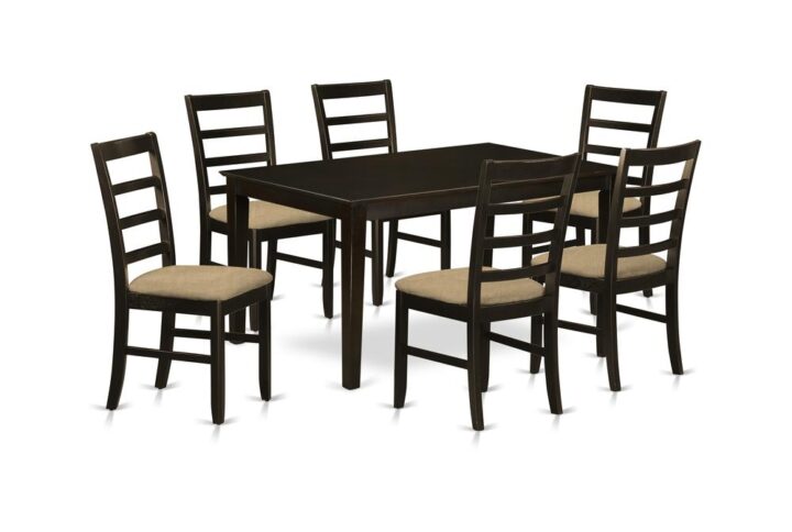 This particular dining room table and dining room chairs offers highly detailed