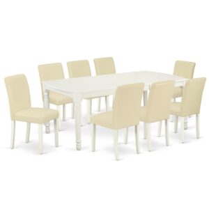 The DOAB9-LWH-64 dining set facilitates an affectionate family feeling. A comfortable and luxurious Linen White color offers any dining area a relaxing and friendly feel with the rectangular kitchen table. This well-designed and comfortable dining table may be used for hours at a time. This wonderful slick Linen White dinette table makes a really good addition for all kitchen space and corresponds all sorts of dining-room concepts. The dinette table is created from prime quality rubber wood known as Asian Hardwood. No heat treated pressured wood like MDF