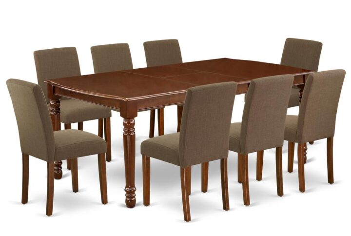 The DOAB9-MAH-18 dining set facilitates an affectionate family feeling. A comfortable and classy Mahogany color offers any dining area a relaxing and friendly feel with the rectangular kitchen table. This well-designed and comfortable dining table may be used for hours at a time. This wonderful smooth Mahogany dinette table makes a really good addition for all kitchen space and corresponds all sorts of dining-room concepts. The dinette table is created from prime quality rubber wood known as Asian Hardwood. No heat treated pressured wood like MDF