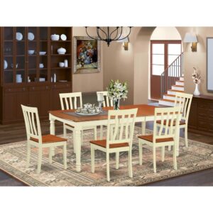 Beautiful dining table with set of 6 comfortable kitchen chairs which could be located in your dining-room. Both