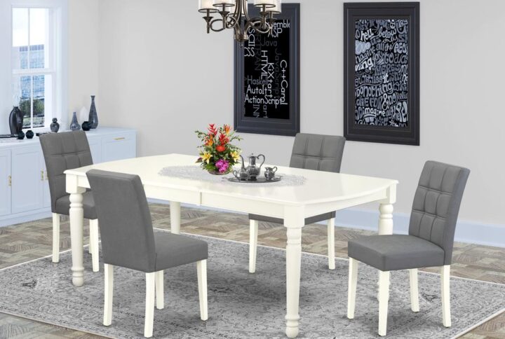 EAST WEST FURNITURE - DOAS5-LWH-41 - 5-PIECE DINING TABLE SET