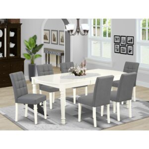 EAST WEST FURNITURE - DOAS7-LWH-41 - 7-PIECE DINING TABLE SET