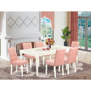 EAST WEST FURNITURE - DOAS7-LWH-42 - 7-PIECE KITCHEN TABLE SET