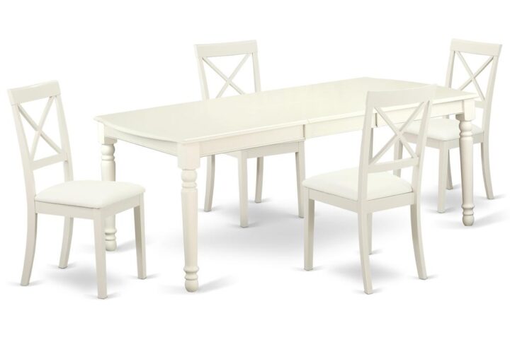This dining table is the appropriate furniture for your dining room or your kitchen area. The table comes with 4 faux leather seat chairs. You can also add four more chairs and expand the seating capacity to 8
