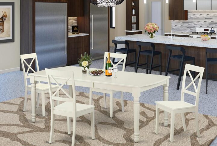 This dining table is the appropriate furniture for your dining room or your kitchen area. The table comes with 4 chairs. You can also add two more chairs and expand the seating capacity to 8