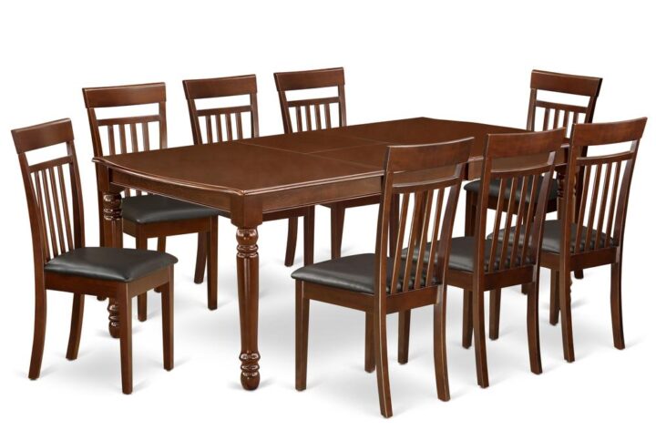 The DOCA9-MAH-LC dining set facilitates an affectionate family feeling. A comfortable and classy Mahogany color offers any dining area a relaxing and friendly feel with the rectangular kitchen table. This well-designed and comfortable dining table may be used for hours at a time. This wonderful smooth Mahogany dinette table makes a really good addition for all kitchen space and corresponds all sorts of dining-room concepts. The dinette table is created from prime quality rubber wood known as Asian Hardwood. No heat treated pressured wood like MDF