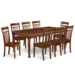 The DOCA9-MAH-W dining set facilitates an affectionate family feeling. A comfortable and classy Mahogany color offers any dining area a relaxing and friendly feel with the rectangular kitchen table. This well-designed and comfortable dining table may be used for hours at a time. This wonderful smooth Mahogany dinette table makes a really good addition for all kitchen space and corresponds all sorts of dining-room concepts. The dinette table is created from prime quality rubber wood known as Asian Hardwood. No heat treated pressured wood like MDF