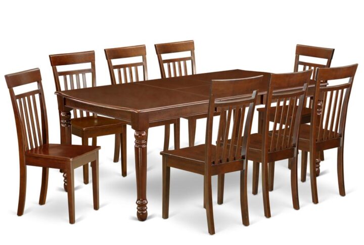 The DOCA9-MAH-W dining set facilitates an affectionate family feeling. A comfortable and classy Mahogany color offers any dining area a relaxing and friendly feel with the rectangular kitchen table. This well-designed and comfortable dining table may be used for hours at a time. This wonderful smooth Mahogany dinette table makes a really good addition for all kitchen space and corresponds all sorts of dining-room concepts. The dinette table is created from prime quality rubber wood known as Asian Hardwood. No heat treated pressured wood like MDF