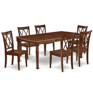 A wonderful and subtle DOCL7-MAH-W dining set style and design changes a living space and embraces in a sense of relaxation