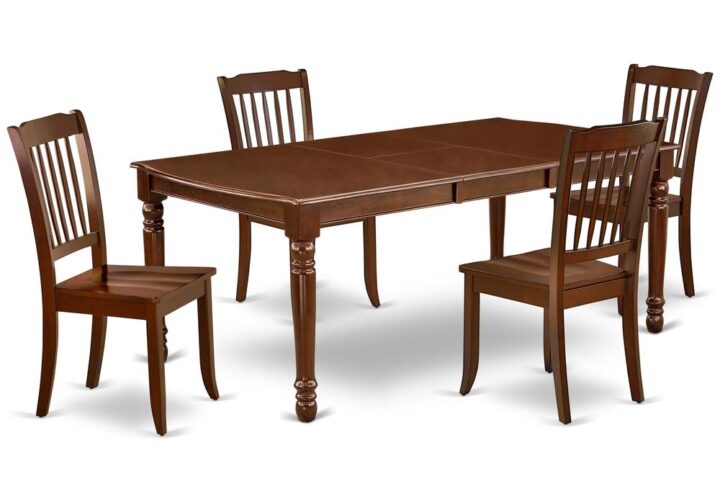 A classy and subtle DODA5-MAH-W dining set style and design changes a living space and embraces in a sense of relaxation