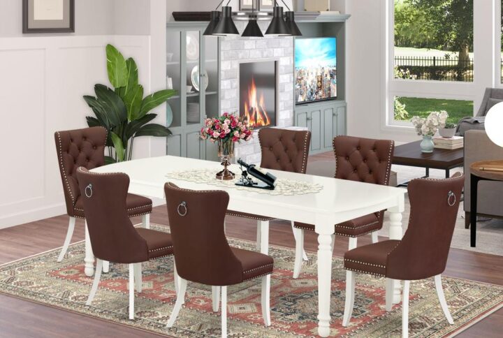 Elevate your dining area with This exquisite 7-piece dinette set