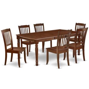 A classy and subtle DODA7-MAH-W dining set style and design changes a living space and embraces in a sense of relaxation