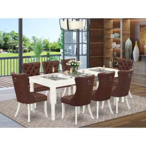 Elevate your dining area with This exquisite 9-piece dining set