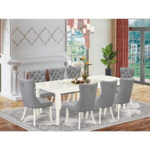 Enhance your dining area with This exquisite 9-piece dining room set