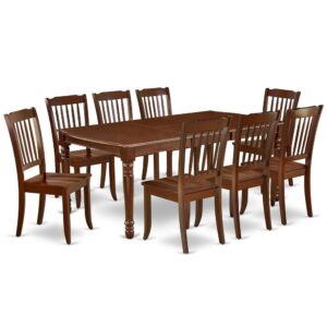 A classy and subtle DODA9-MAH-W dining set style and design changes a living space and embraces in a sense of relaxation