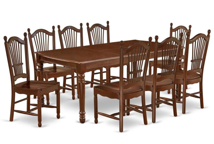 The DODO9-MAH-W dining set facilitates an affectionate family feeling. A comfortable and classy Mahogany color offers any dining area a relaxing and friendly feel with the rectangular kitchen table. This well-designed and comfortable dining table may be used for hours at a time. This wonderful smooth Mahogany dinette table makes a really good addition for all kitchen space and corresponds all sorts of dining-room concepts. The dinette table is created from prime quality rubber wood known as Asian Hardwood. No heat treated pressured wood like MDF