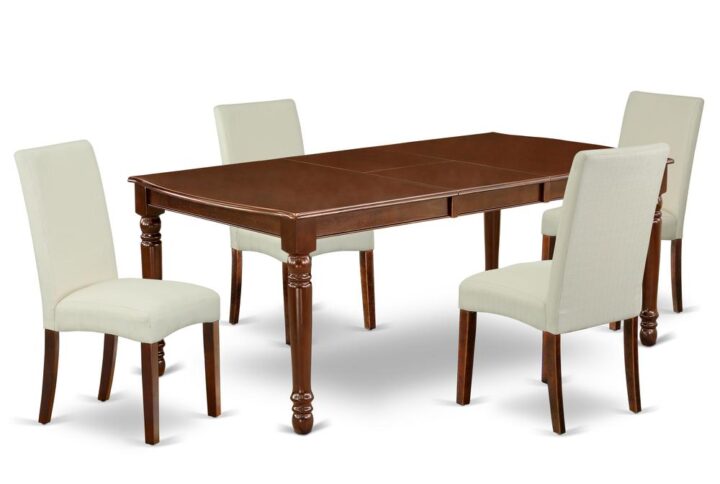 The exclusive DODR5-MAH-01 dining set facilitates an affectionate family feeling. A comfortable and classy Mahogany color offers any dining area a relaxing and friendly feel with the rectangular kitchen table. This well-designed and comfortable kitchen table may be used for hours at a time. This wonderful slick Mahogany kitchen table makes a really good addition for all kitchen space and corresponds all sorts of dining-room concepts. No heat treated pressured wood like MDF