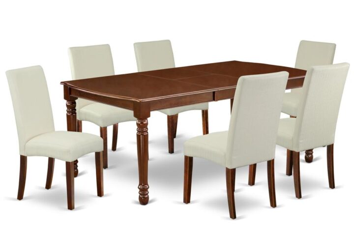 The exclusive DODR7-MAH-01 dining set facilitates an affectionate family feeling. A comfortable and classy Mahogany color offers any dining area a relaxing and friendly feel with the rectangular kitchen table. This well-designed and comfortable kitchen table may be used for hours at a time. This wonderful slick kitchen table makes a really good addition for all kitchen space and corresponds all sorts of dining-room concepts. No heat treated pressured wood like MDF