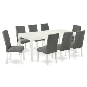 The luxurious DODR9-LWH-07 dining set facilitates an affectionate family feeling. A comfortable and smooth Linen White color offers any dining area a relaxing and friendly feel with the rectangular kitchen table. This well-designed and comfortable kitchen table may be used for hours at a time. This wonderful slick Linen White dinette table makes a really good addition for all kitchen space and corresponds all sorts of dining-room concepts. 100% solid wood from table top to table legs. No heat treated pressured wood like MDF