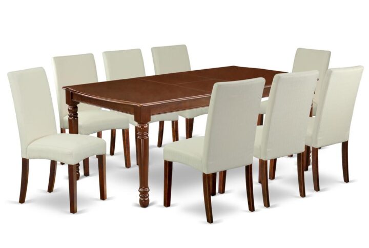The exclusive DODR9-MAH-01 dining set facilitates an affectionate family feeling. A comfortable and classy Mahogany color offers any dining area a relaxing and friendly feel with the rectangular kitchen table. This well-designed and comfortable kitchen table may be used for hours at a time. This wonderful slick kitchen table makes a really good addition for all kitchen space and corresponds all sorts of dining-room concepts. No heat treated pressured wood like MDF