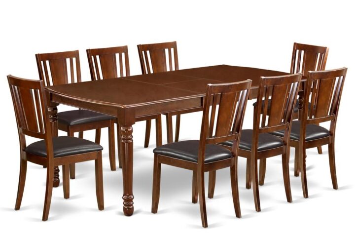 The DODU9-MAH-LC dining set facilitates an affectionate family feeling. A comfortable and classy Mahogany color offers any dining area a relaxing and friendly feel with the rectangular kitchen table. This well-designed and comfortable dining table may be used for hours at a time. This wonderful smooth Mahogany dinette table makes a really good addition for all kitchen space and corresponds all sorts of dining-room concepts. The dinette table is created from prime quality rubber wood known as Asian Hardwood. No heat treated pressured wood like MDF